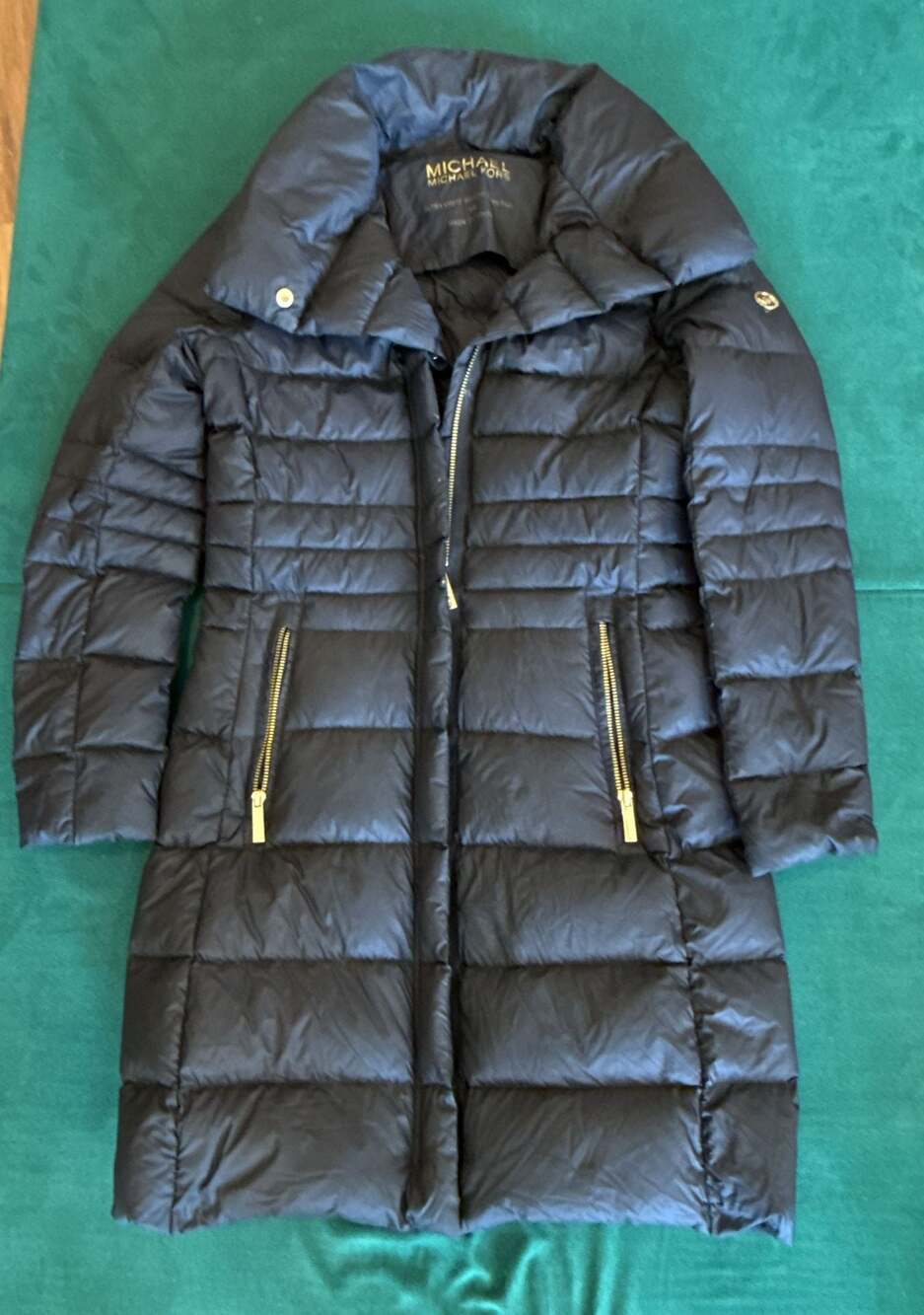 Michael Kors Ultra Lightweight Down Fill Puffer Coat Black Size XS